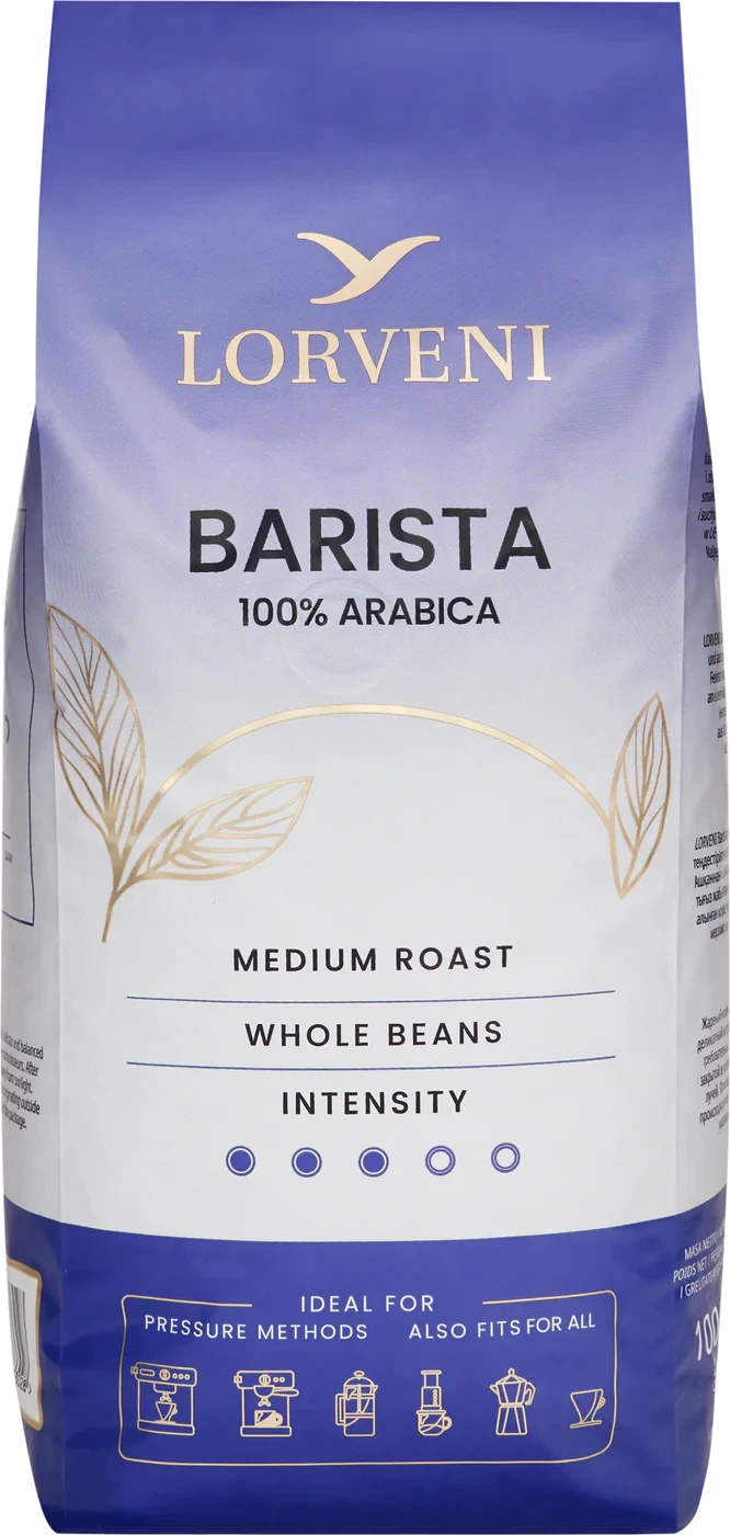 Oryginalne opakowanie kawy LORVENI Barista